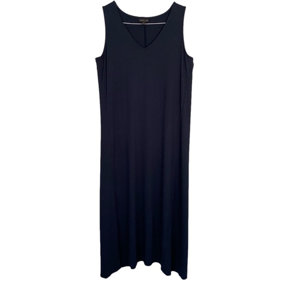 J JILL Wearever Collection Maxi Dress Sleeveless Deep Navy Blue Women Size S - Picture 1 of 6